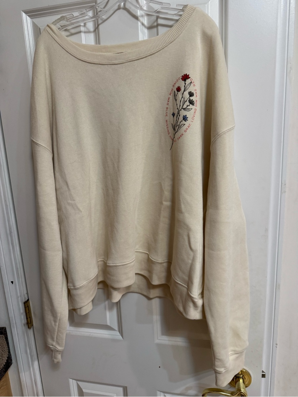 Taylor Swift Cream “Red” Floral Sweatshirt